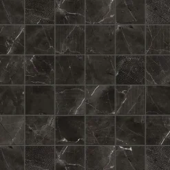 Crédence de cuisine effet marbre noir IDPanneaux L. 300 x H. 60 cm