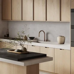 Crédence de cuisine effet béton clair IDPanneaux L. 255 x H. 60 cm