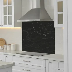 Crédence de cuisine effet pierre noir GoodHome Kala 300 x 60 cm