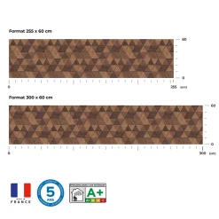 Crédence de cuisine effet noyer IDPanneaux L. 300 x H. 60 cm