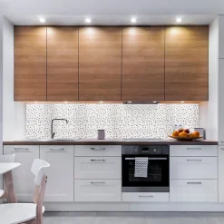 Crédence de cuisine effet terrazzo l. 200 x H. 60 x Ep. 0,3 cm