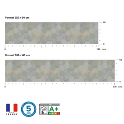 Crédence de cuisine effet travertin vert sauge IDPanneaux L. 255 x H. 60 cm
