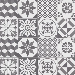 Crédence de cuisine GoodHome carreaux de ciment gris l. 180 cm x H. 60 cm x Ep. 3 mm