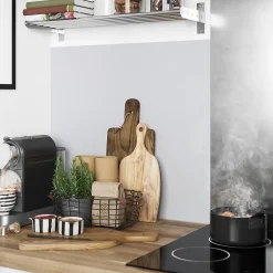 Crédence de cuisine GoodHome carreaux de ciment gris l. 180 cm x H. 60 cm x Ep. 3 mm