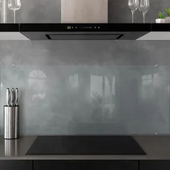 Crédence de cuisine Lacobel Tulup 125x50 cm verre transparent avec fixation par clips