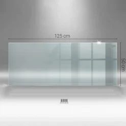 Crédence de cuisine Lacobel Tulup 125x50 cm verre transparent avec fixation par clips