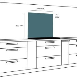 Crédence de cuisine Nepeta réversible aspect marbre blanc et pierre GoodHome L. 200 cm x H. 60 cm x Ep. 3 mm