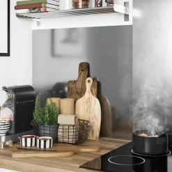 Crédence de cuisine réversible GoodHome cuivre et inox l. 200 cm x H. 60 cm x Ep. 3 mm