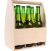 Creative Deco Porte-Bière en Bois pour 6 Bouteilles - Coffret 24x16x30 cm - Panier Cadeau Homme - Range-Bouteilles Pratique