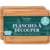 Creative Home Lot 2 Planches À Découper Bois Hêtre 30,5 x 22,5 x 1,2 cm - Cuisine