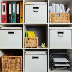 Creative Home Panier De Rangement En Osier 30 x 20 x 16 cm - Petit Panier Tressé Rectangulaire Pour Salle De Bain Cuisine Maison