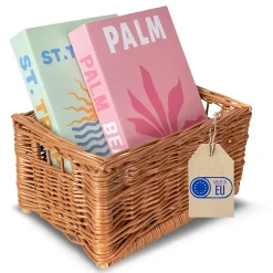 Creative Home Panier De Rangement En Osier 30 x 20 x 16 cm - Petit Panier Tressé Rectangulaire Pour Salle De Bain Cuisine Maison