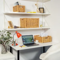 Creative Home Panier De Rangement En Osier 40 x 30 x 16 cm - Petit Panier Tressé Rectangulaire Pour Salle De Bain Cuisine Maison