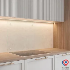 Credence verre AURYS 900x700 mm 6 mm transparente 4 trous pre-perces