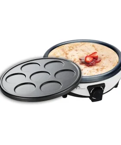 Crepiere Duo - LITTLE BALANCE - 8212 - 1000 W - 2 plaques - Noir / Blanc