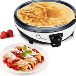 Crepiere Duo - LITTLE BALANCE - 8212 - 1000 W - 2 plaques - Noir / Blanc