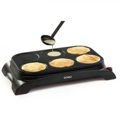 Crepiere Electrique DOMO Family Crepes - DO8709P - 6 personnes - Revetement Antiadhésif - 1000W