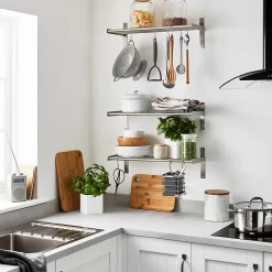 Crochet de rangement forme S Datil GoodHome inox vendu par 6 pièces