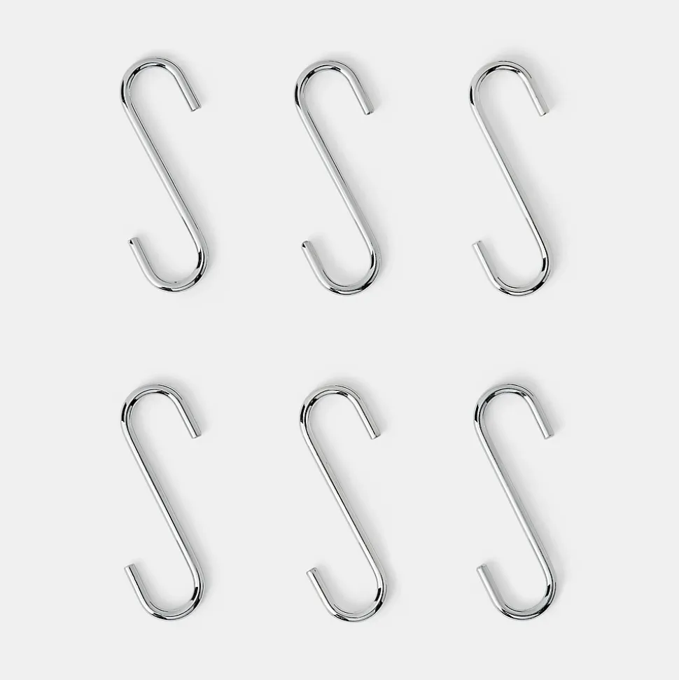 Crochet de rangement forme S Datil GoodHome inox vendu par 6 pièces