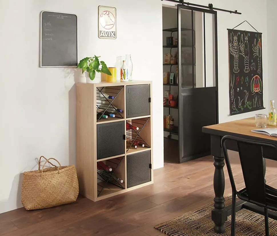 Croisillon en métal pour étagère GoodHome Mixxit noir