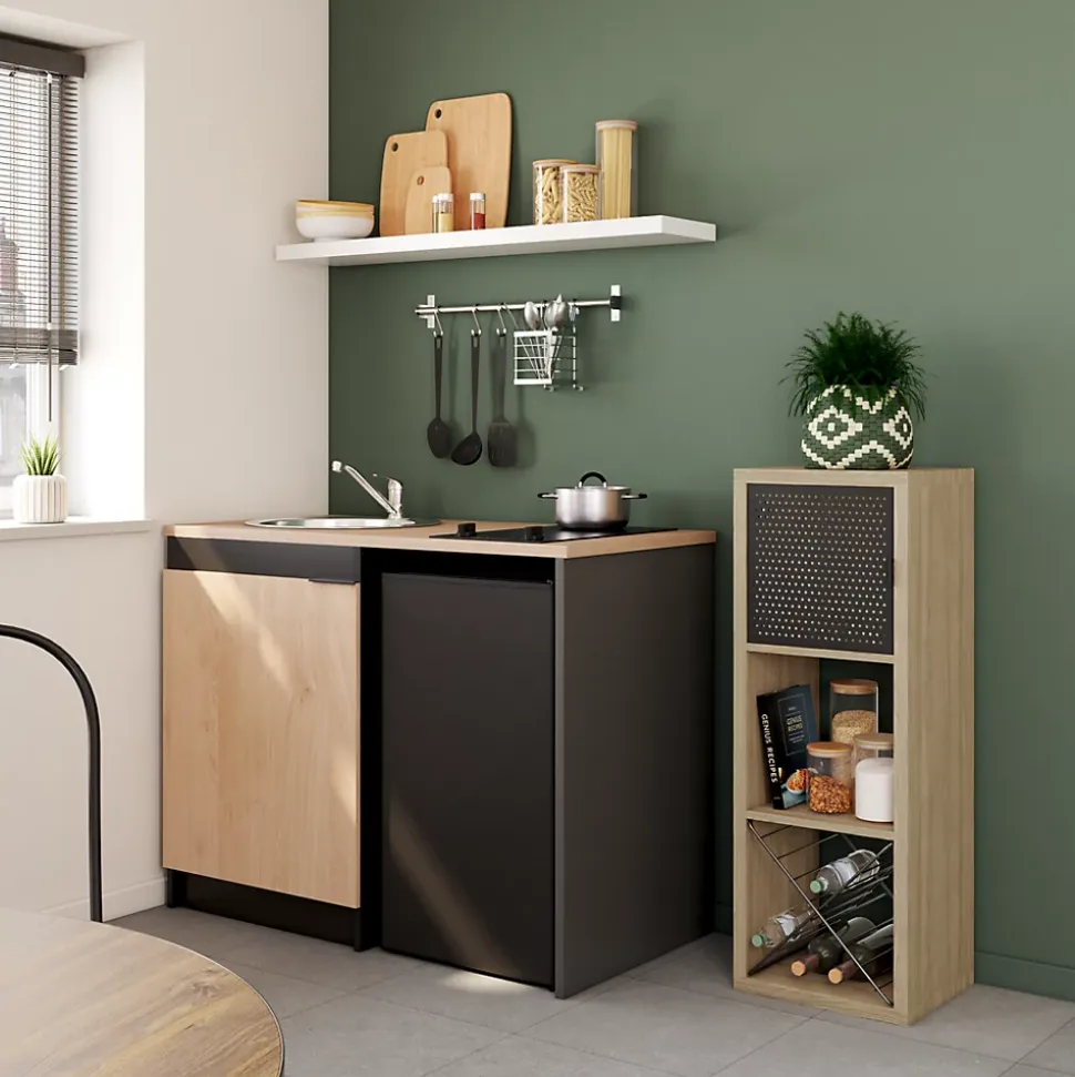 Croisillon en métal pour étagère GoodHome Mixxit noir