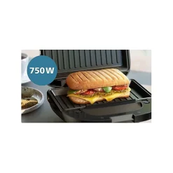 Croque monsieur 3 en 1 Philips HD2350/80 toaster & gaufrier noir/métal Série 5000, 750W