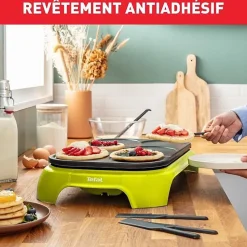 Crêpière - TEFAL - Colormania - 6 empreintes - 1000 W - Vert