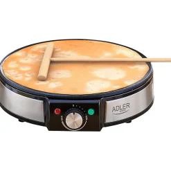 Crêpière, 30cm Diamètre, Revêtement Antiadhésif, Température Réglable Adler AD3058 1600W Noir