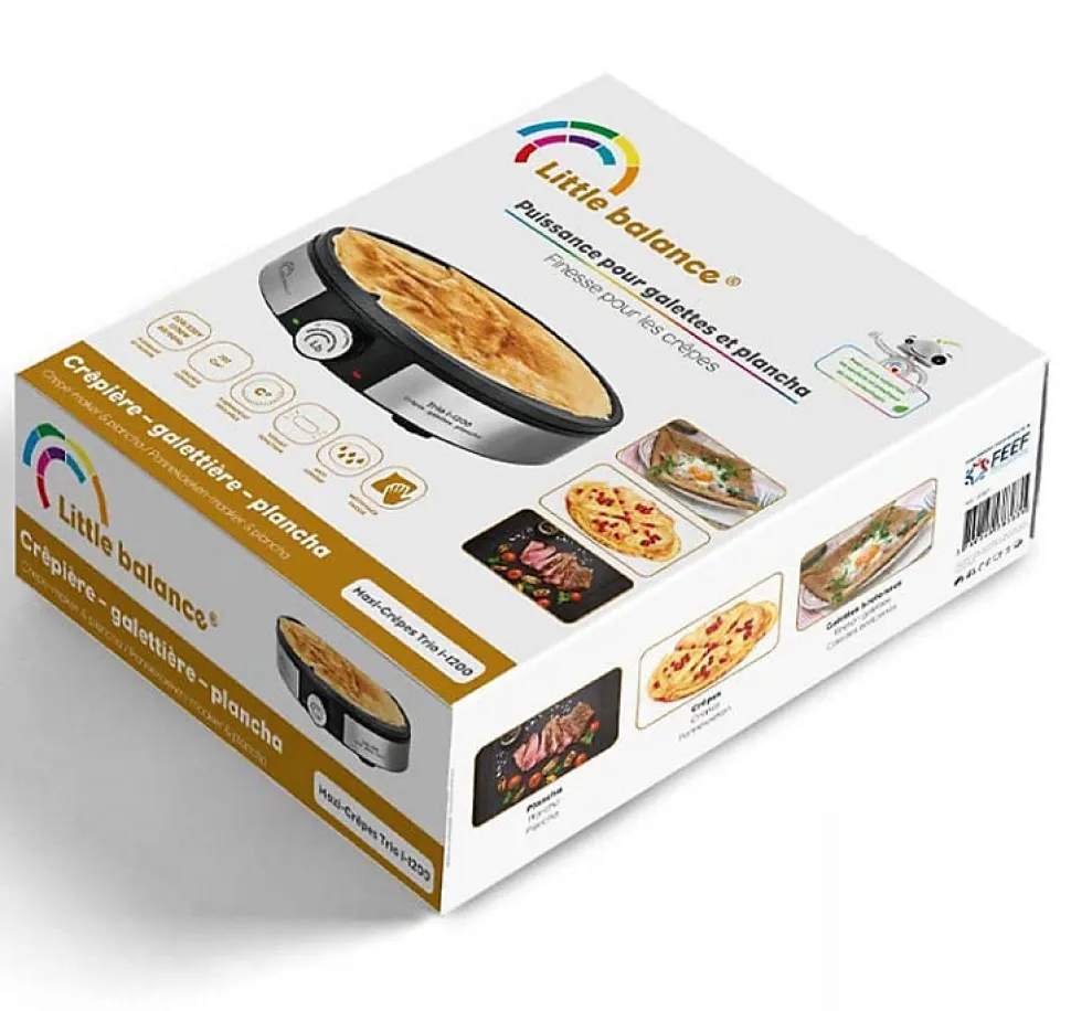 Crêpière 30cm 1200w inox Little Balance 8383 trio i-1200