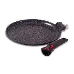 Crêpière en fonte d'aluminium 28cm Baumalu 383608 granit pro