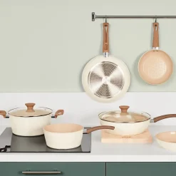 Crépière Harmony D26cm en aluminium forgé beige - Beige- 5five