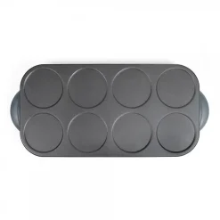 Crêpière Livoo Maxi crêpes party DOC186G 8 mini crêpes Diamètre 12 cm, 1500W, accessoires inclus coloris Gris