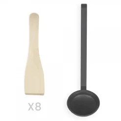 Crêpière Livoo Maxi crêpes party DOC186G 8 mini crêpes Diamètre 12 cm, 1500W, accessoires inclus coloris Gris