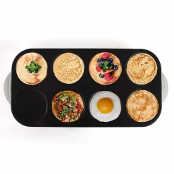 Crêpière Maxi crêpes / pancakes party avec revêtement anti-adhésif - 8 personnes - 1500W DOC186