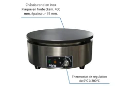 Crêpière Ronde Electrique 1 Plaque - L2G