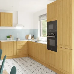 Côté de remplacement bas gauche Goodhome Verbena chêne massif H. 72 cm x l. 57 cm x Ep. 18 mm