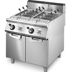 Cuiseur à Pâtes Gaz, 2 Bacs GN 1/1, Capacité 2x40 Litres - Virtus