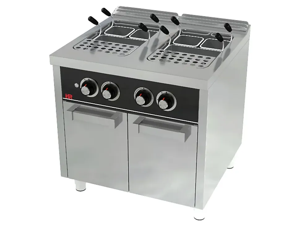 Cuiseur à Pâtes Gaz 2x25 Litres Série 750 sur Placard - Hr Fainca