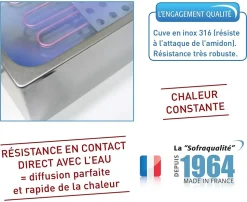 Cuiseur à Pâtes Professionnel Electrique 8 Paniers GN 1/8 - Sofraca