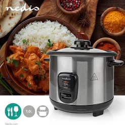 Cuiseur à Riz 1 l 400 W Revêtement antiadhésif Bol amovible Arrêt NEDIS