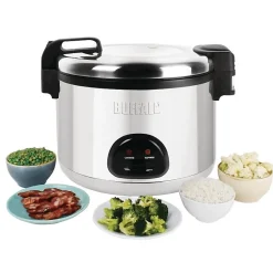 Cuiseur à Riz Grande Capacité en Inox - 9 Litres - Buffalo