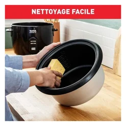 Cuiseur à riz 1.5l 710w avec panier vapeur noir Tefal RK1038