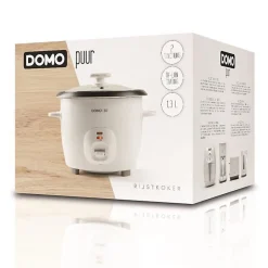 Cuiseur à riz 1.3l 536w avec panier vapeur blanc Domo DO9176RK