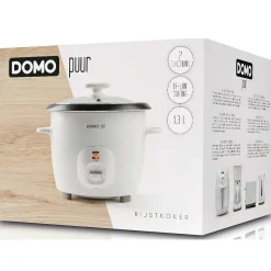 Cuiseur à riz 1.3l 536w avec panier vapeur blanc Domo DO9176RK