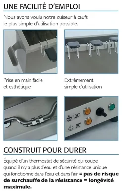 Cuiseur à Œufs Professionnel - 6 Œufs - Sofraca