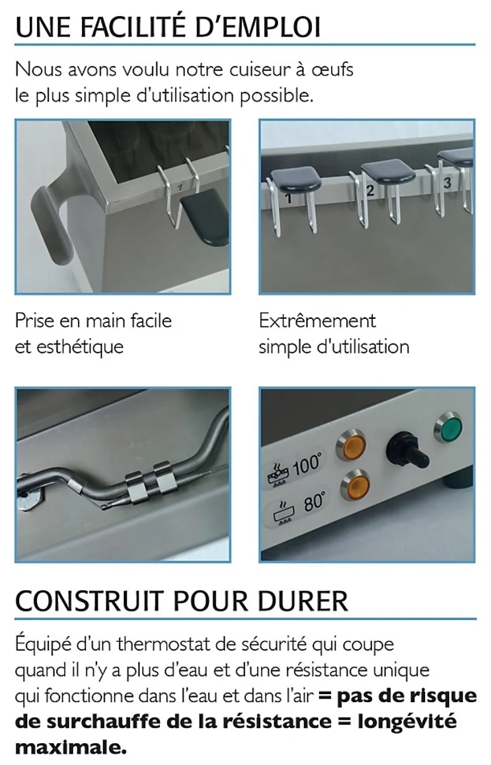 Cuiseur à Œufs Professionnel - 6 Œufs - Sofraca