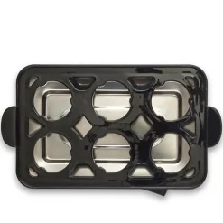 Cuiseur a oeufs - LIVOO - DOC290 - 400W - 6 oeufs - Acier inoxydable - Maintien au chaud - Support a oeufs, couvercle et verre d