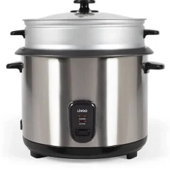 Cuiseur de Riz Electrique et vapeur acier inoxydable - LIVOO - DOC293 - 1000W - 2,8L - Acier inoxydable - Maintien au chaud