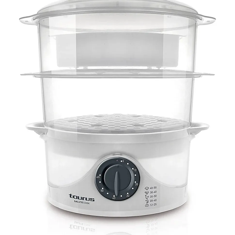 Cuiseur vapeur 2 paniers 800w blanc Taurus 968116000
