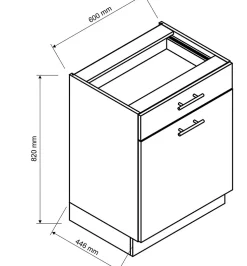 CUISINE COMPLETE ANIKA CHENE 2M00 NON MONTEE SANS ELECTROMENAGER 6 MEUBLES